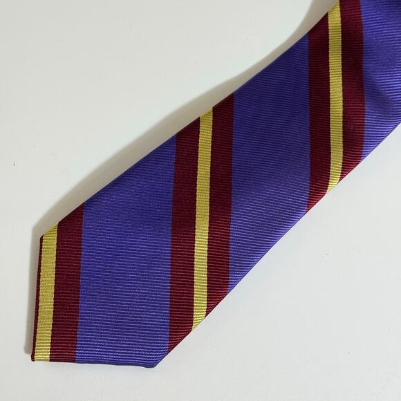 Jos A Bank 1905 Necktie Tie British Regimental West Somerset Yeomanry 60" Silk - Picture 2 of 7